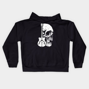 Guitar Skull Design Kids Hoodie